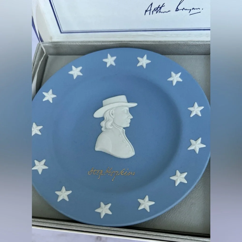 Wedgewood Vintage Seal of State Series Jasperware Set12 Rhode Island Hopkins - Picture 3 of 9